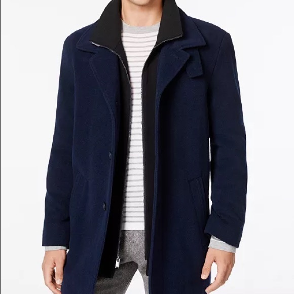 Calvin Klein Navy Winter Coat - Picture 8 of 8